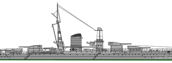Ship RN Conte di Cavour [Battleship] (1933) - drawings, dimensions, pictures
